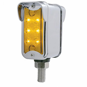 12 LED Dual Function Double Face Light W/Visor - Vertical Mount - Amber LED/Amber Lens, 37505