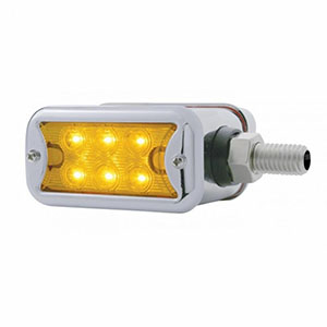 12 LED Dual Function Double Face Light With Bezel - Horizontal Mount - Amber LED/Amber Lens, 37506