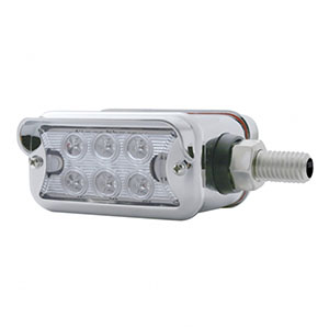 12 LED Dual Function Double Face Light W/Visor - Horizontal Mount - Amber LED/Clear Lens, 37507