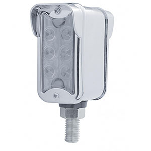 12 LED Dual Function Double Face Light W/Visor - Vertical Mount - Amber LED/Clear Lens, 37508
