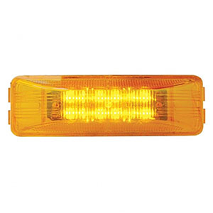12 LED Rectangular Light (Clearance/Marker) - Amber LED/Amber Lens, 38161