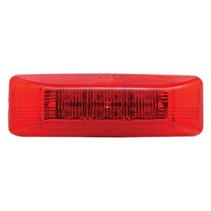 12 LED Rectangular Light (Clearance/Marker) - Red LED/Red Lens (Bulk), 38162B