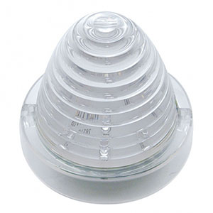 13 LED Beehive Truck-Lite Style Cab Light - Amber LED/Clear Lens, 38279