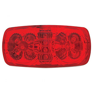 14 LED Reflector Rectangular Light (Clearance/Marker) - Red LED/Red Lens, 38315