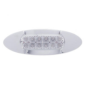 12 LED Maverick Light (Clearance/Marker) With Reflector - Amber LED/Clear Lens, 38960