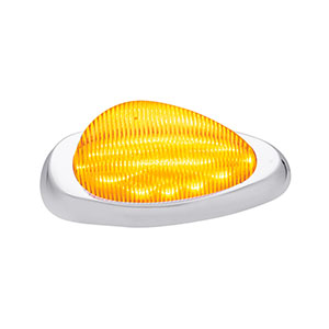 15 LED Sleeper Light With Bezel For Freightliner (Clearance/Marker) - Amber LED/Amber Lens (Pair), 39166