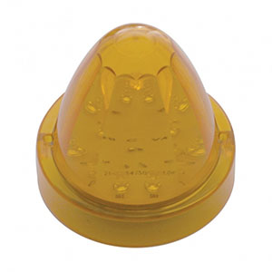 13 LED Watermelon Truck-Lite Style Cab Light - Amber LED/Amber Lens (Bulk), 39345B