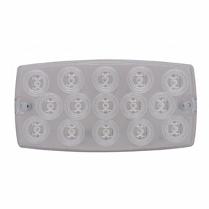 15 LED Rectangular Turn Signal Light - Amber LED/Clear Lens (Bulk), 39373B