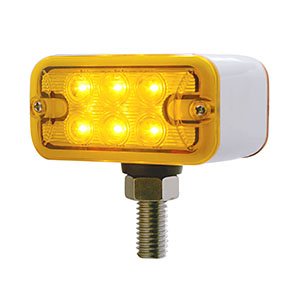 12 LED Dual Function Double Face Light - T-Mount - Amber & Red LED/Amber & Red Lens, 39408