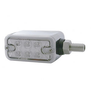 12 LED Dual Function Double Face Light - Horizontal Mount - Amber & Red LED/Clear Lens, 39411