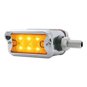 12 LED Dual Function Double Face Light W/Visor - Horizontal Mount - Amber & Red LED/Amber & Red Lens, 39418