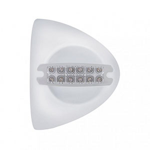 12 LED Reflector Headlight Turn Signal Light Cover - Amber LED/Clear Lens, 39505