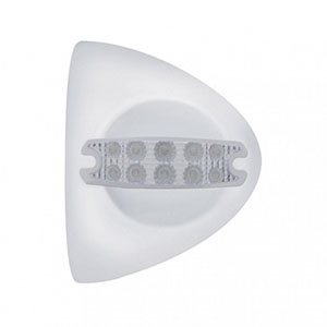 10 LED Reflector Headlight Turn Signal Light Cover - Amber LED/Clear Lens, 39509