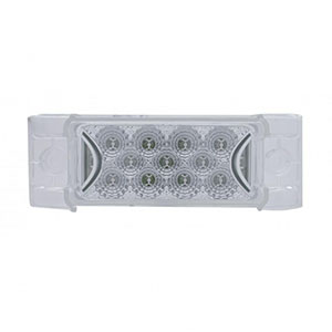 13 LED Reflector Rectangular Light (Clearance/Marker) - Amber LED/Clear Lens, 39594