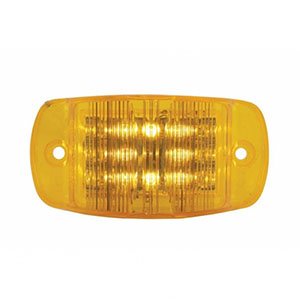 14 LED Rectangular Light (Clearance/Marker) - Amber LED/Amber Lens (Bulk), 39904B