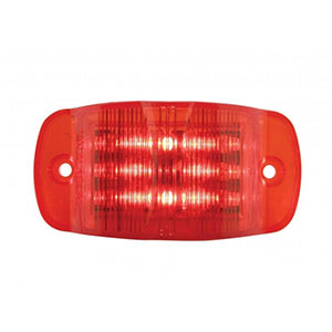 14 LED Rectangular Light (Clearance/Marker) - Red LED/Red Lens (Bulk), 39905B