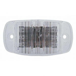 14 LED Rectangular Light (Clearance/Marker) - Amber LED/Clear Lens (Bulk), 39906B