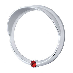 Signature Series Speed/Tachometer Gauge Bezel With Visor For Freightliner -Red Crystal, 40628