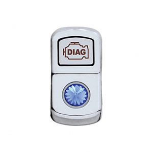 "Diagnostic" Rocker Switch Cover With Blue Crystal, 45067