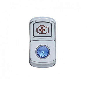 "Engine Fan" Rocker Switch Cover With Blue Crystal, 45083