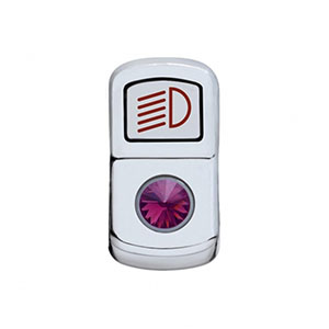"Headlight" Rocker Switch Cover With Purple Crystal, 45134