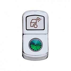 "Load Light" Rocker Switch Cover With Green Crystal, 45141