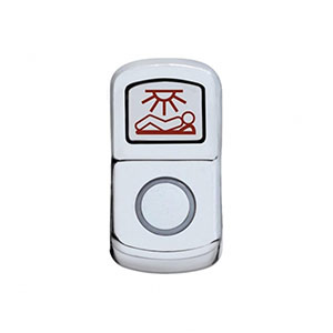 "Sleeper Light" Chrome Rocker Switch Cover - Plain, 45184