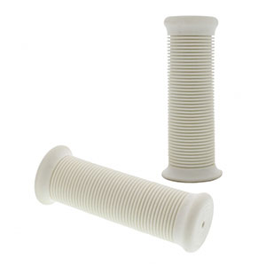 White Motorcycle Rubber Grip Set - 1