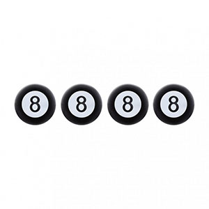 "8" Ball Tire Valve Caps (4-Pack), 70022