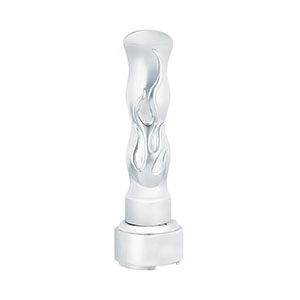 Thread-On Flame Gearshift Knob With Adapter For Eaton Fuller 9/10 Speed - Chrome, 70568