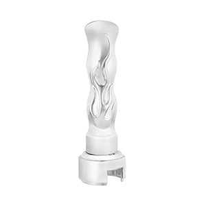 Thread-On Flame Gearshift Knob With Adapter For Eaton Fuller 13/15/18 Speed - Chrome, 70574