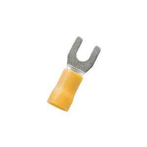 12-10 AWG #10 Stud Vinyl Spade Terminal,14 Pcs., 98088