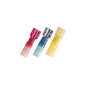 12-10 AWG .250 Tab CS Fully Insulated Heat Shrink FM Disconnect - Yellow (10-Pack), 98194