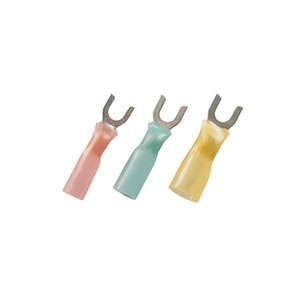 12-10 AWG #10 Stud CS Heat Shrink Spade Terminal - Yellow (10-Pack), 98197