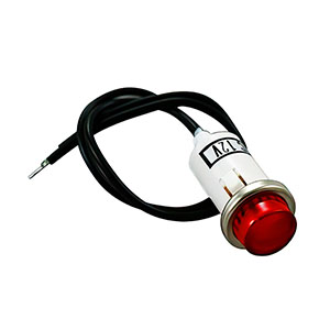 16 Amp 12V Red Warning Light w/ 1/2