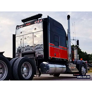 Iconic Metal Gear Aluminum Semi Truck Enclosed Headache Rack